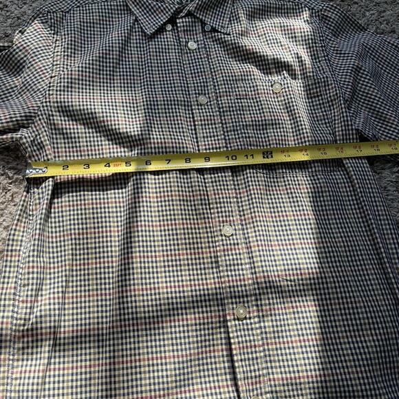 Orvis men's heavy flannel button down shirt with pockets sz Small Beige Brown - Picture 5 of 9